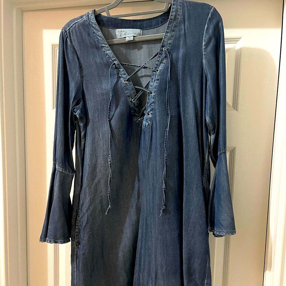 Womens boutique vintage denim dress size S